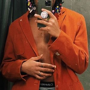 Massimo Dutti - Orange Blazer Jacket